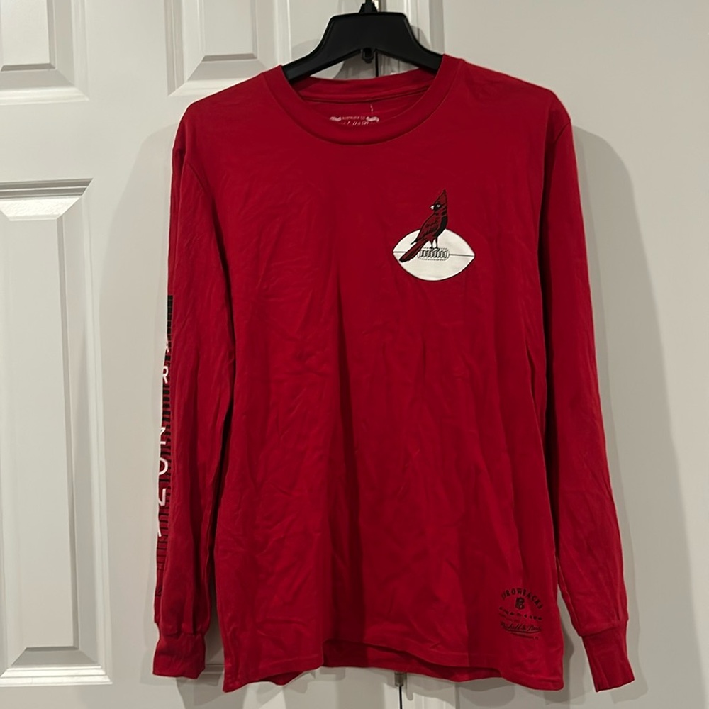 NWT Mitchell & Ness NFL Arizona’s Cardinals Youth Boys Long Sleeve Shirt